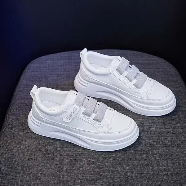 Womens Solid Color Sneakers | Water-Repellent Low-Top Casual Shoes in Grey, Green, Orange