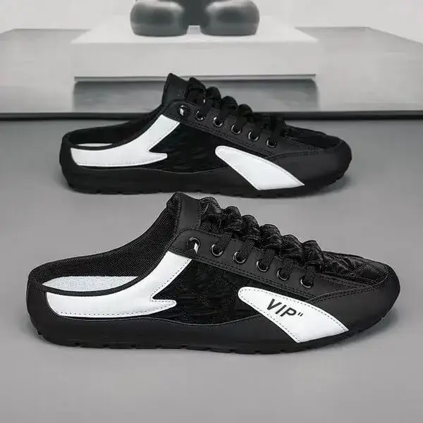 Mens & Unisex Mesh Sneakers | Breathable Colorblock Low-Top Casual Shoes in Black, Green, White