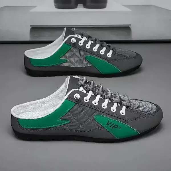 Mens & Unisex Mesh Sneakers | Breathable Colorblock Low-Top Casual Shoes in Black, Green, White