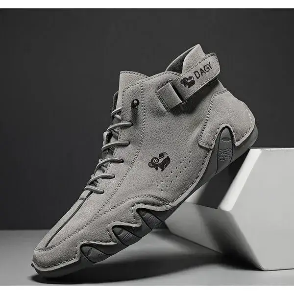 Mens High-Top Sneakers | Breathable Solid Color Flat Casual Shoes With Multiple Colors