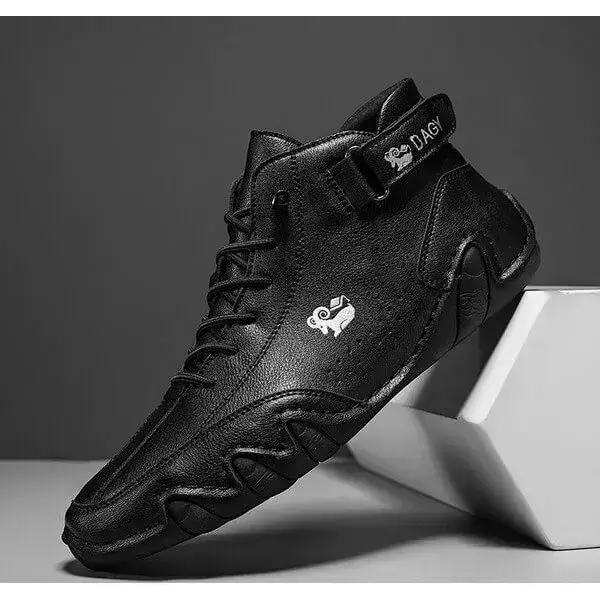 Mens High-Top Sneakers | Breathable Solid Color Flat Casual Shoes With Multiple Colors