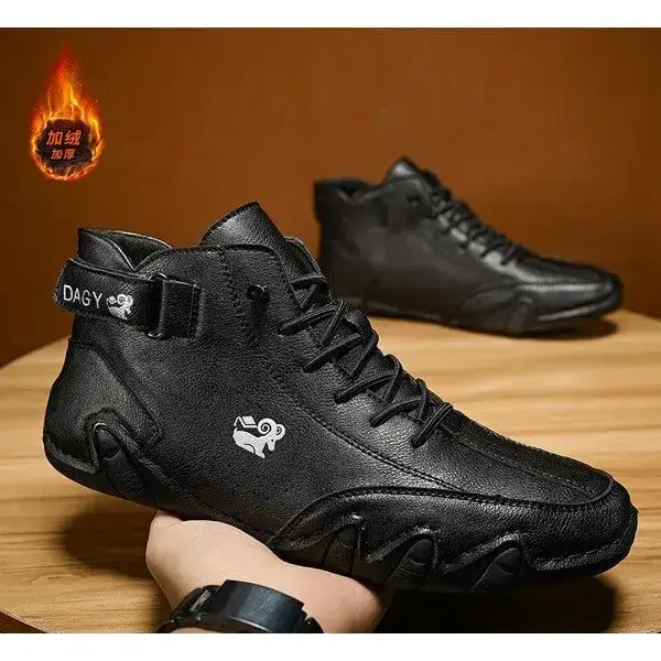Mens High-Top Sneakers | Breathable Solid Color Flat Casual Shoes With Multiple Colors
