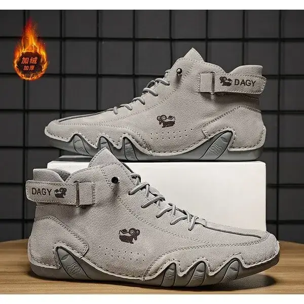 Mens High-Top Sneakers | Breathable Solid Color Flat Casual Shoes With Multiple Colors