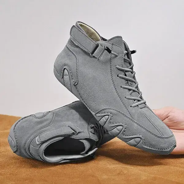Mens High-Top Sneakers | Breathable Solid Color Flat Casual Shoes With Multiple Colors