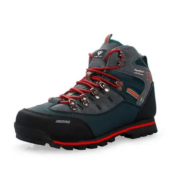 Mens Non-Slip Hiking Shoes | Waterproof High-Top Outdoor Casual Shoes in Black Orange, Black Yellow, Blue