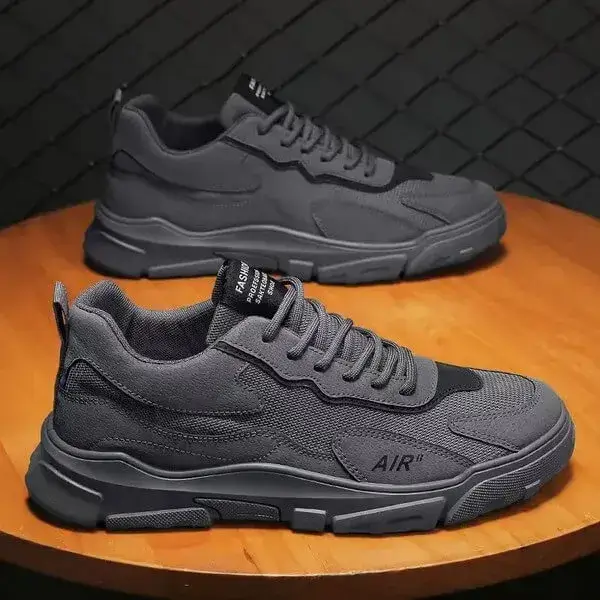 Mens Breathable Sports Shoes | Temperature-Regulating Low-Top Casual Shoes in Beige, Black, Grey