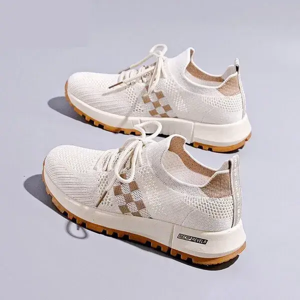Women Fashion Fly Woven Breathable Casual Sneakers | Lightweight & Stylish